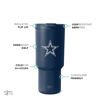 Picture of Simple Modern Officially Licensed NFL Dallas Cowboys 30 oz Tumbler with Flip Lid and Straws | Insulated Cup Stainless Steel | Gifts for Men Women | Trek Collection | Dallas Cowboys
