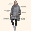 Picture of Catalonia Oversized Wearable Blanket Hoodie Sweatshirt, Comfortable Sherpa Lounging Pullover for Adults Men Women Teenagers Wife Girlfriend Gift