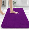 Picture of OLANLY Bathroom Rugs 30x20, Extra Soft Absorbent Chenille Bath Rugs, Rubber Backing Quick Dry, Machine Washable Bath Mats for Bathroom Floor, Tub and Shower, Home Decor Accessories, Purple