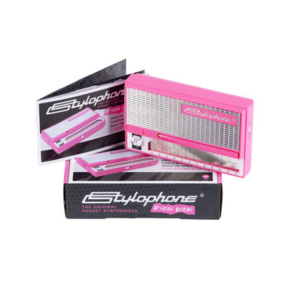 Picture of Stylophone Pink - The Original Pocket Electronic Synthesizer - Special Edition | Synth Musical Instrument | Synthesizer Keyboard | Stylophone Instrument