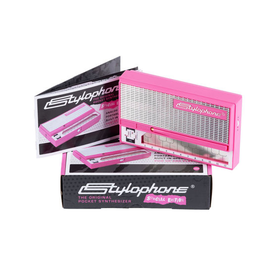 Picture of Stylophone Pink - The Original Pocket Electronic Synthesizer - Special Edition | Synth Musical Instrument | Synthesizer Keyboard | Stylophone Instrument
