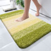 Picture of OLANLY Bathroom Rug Mat 24x16, Extra Soft and Absorbent Microfiber Bath Rugs, Non-Slip Plush Shaggy Bath Carpet, Machine Wash Dry, Bath Mats for Bathroom Floor, Tub and Shower, Olive Green