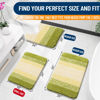 Picture of OLANLY Bathroom Rug Mat 24x16, Extra Soft and Absorbent Microfiber Bath Rugs, Non-Slip Plush Shaggy Bath Carpet, Machine Wash Dry, Bath Mats for Bathroom Floor, Tub and Shower, Olive Green