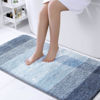 Picture of OLANLY Bathroom Rug Mat 47x24, Extra Soft and Absorbent Microfiber Bath Rugs, Non-Slip Plush Shaggy Bath Carpet Runner, Machine Wash Dry, Bath Mats for Bathroom Floor, Tub and Shower, Blue