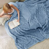 Picture of Bedsure Queen Blanket for Bed - GentleSoft Cozy Soft Blankets for Women, Cute Large Fall Throws for Girls, Ashley Blue, 90x90 Inches