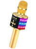 Picture of BONAOK Bluetooth Wireless Karaoke Microphone with LED Lights,4-in-1 Portable Handheld Mic with Speaker Karaoke Player for Singing Home Party Toys Birthday Gift for Kids Adults Girls Q78(Gold)