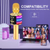 Picture of BONAOK Bluetooth Wireless Karaoke Microphone with LED Lights,4-in-1 Portable Handheld Mic with Speaker Karaoke Player for Singing Home Party Toys Birthday Gift for Kids Adults Girls Q78(Gold)