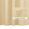 Picture of ALYVIA SPRING Long Fabric Shower Curtain Liner Waterproof - 72" x 74", Soft & Lightweight Longer Shower Curtain with 3 Magnets, Machine Washable - 72x74, Khaki