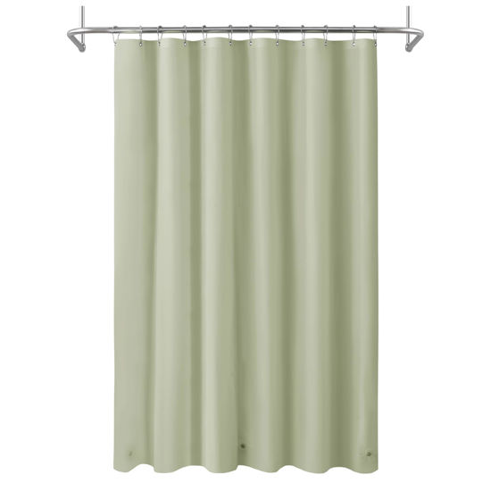 Picture of Mrs Awesome Sage Shower Curtain Liner with 3 Magnets, 72x72 Premium Flexible Sturdy Plastic Shower Curtain for Bathroom Lightweight & Waterproof, Desert Sage