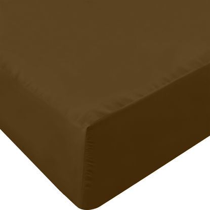 Picture of Utopia Bedding Queen Fitted Sheet - Bottom Sheet - Deep Pocket - Soft Microfiber - Shrinkage and Fade Resistant-Easy Care -1 Fitted Sheet Only (Mocha)