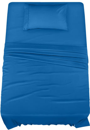 Picture of Utopia Bedding Twin Bed Sheets Set - 3 Piece Bedding - Brushed Microfiber - Shrinkage and Fade Resistant - Easy Care (Twin, Dusk Blue)