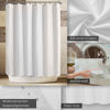 Picture of ALYVIA SPRING Extra Wide Fabric Shower Curtain Liner Waterproof - 108" x 72", Soft & Lightweight Wide Shower Curtain with Magnets, Machine Washable - 108x72, White