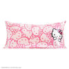 Picture of Kitsch x Hello Kitty Satin Pillowcase with Zipper for Hair, Softer Than Silk Pillow Cases King, Cooling Pillow Covers, Machine Washable Wrinkle-Free, Satin Pillow Cases King 19"x36", Pink Kitty Faces