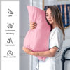 Picture of Natural Mulberry Silk Pillowcase for Hair and Skin Queen Size 20"X30" Silk Pillow Case with Hidden Zipper Soft Breathable Smooth Cooling Silk Pillow Covers for Sleeping(Pink,Queen,1Pcs)