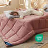 Picture of Bedsure Comforter Duvet Insert - Quilted Comforters California King Size, All Season Duvet, Down Alternative Bedding Comforter with Tabs(Dusty Pink,California King 96"x102")