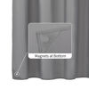 Picture of ALYVIA SPRING Stall Fabric Shower Curtain Liner Waterproof - 36" x 72", Soft & Lightweight Small Shower Curtain with Magnets for Narrow Stall Size, Machine Washable - 36x72, Grey