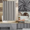 Picture of ALYVIA SPRING Stall Fabric Shower Curtain Liner Waterproof - 36" x 72", Soft & Lightweight Small Shower Curtain with Magnets for Narrow Stall Size, Machine Washable - 36x72, Grey