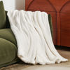 Picture of Bedsure Sherpa Fleece Throw Blanket Twin Size for Couch - Thick and Warm Blanket for Winter, Soft Fuzzy Plush Twin Blanket for All Seasons, Cream, 60x80 Inches