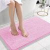 Picture of OLANLY Bathroom Rugs 24x16, Extra Soft Absorbent Chenille Bath Rugs, Rubber Backing Quick Dry, Machine Washable Bath Mats for Bathroom Floor, Tub and Shower, Home Decor Accessories, Pink