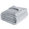 Picture of Bedsure Fleece Bed Blankets Full Size Light Grey - Soft Lightweight Plush Fuzzy Cozy Luxury Blanket Microfiber, 84x90 inches