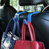 Picture of Amooca Car Seat Headrest Hook 4 Pack Hanger Universal Vehicle Car Storage Organizer for Handbag Purse Coat S Type Blue