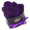 Picture of GLAMOUR BOUTIQUE 7-Piece Flowers Forever Heart Shape Box - Preserved Roses, Immortal Roses That Last A Year - Rose Eternal Preserved Flowers for Delivery Prime Mothers Day & Valentines Day - Purple