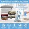 Picture of Vacuum Storage Bags with Electric Pump, 12 Pack (2 Jumbo/2 Large/4 Medium/4 Small) Vacuum Seal Space Saver Bags for Clothing, Pillows, Blanket, Bedding, Comforters