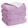 Picture of Bedsure Sherpa Fleece King Size Blanket for Bed - Thick and Warm for Winter, Soft and Fuzzy Large Blanket King Size, Lilac, 108x90 Inches