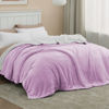 Picture of Bedsure Sherpa Fleece King Size Blanket for Bed - Thick and Warm for Winter, Soft and Fuzzy Large Blanket King Size, Lilac, 108x90 Inches
