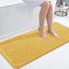 Picture of OLANLY Bathroom Rugs 47x20, Extra Soft Absorbent Chenille Bath Rugs, Rubber Backing Quick Dry, Machine Washable Bath Mats for Bathroom Floor, Tub and Shower, Home Decor Accessories, Yellow