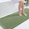 Picture of OLANLY Bathroom Rugs 59x24, Extra Soft Absorbent Chenille Bath Rugs, Rubber Backing Quick Dry, Machine Washable Bath Mats for Bathroom Floor, Tub and Shower, Home Decor Accessories, Sage Green