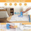 Picture of Vacuum Storage Bags with Electric Pump, 22 Pack (3 Jumbo/3 Large/8 Medium/8 Small) Vacuum Seal Space Saver Bags for Clothing, Pillows, Blanket, Bedding, Comforters