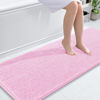 Picture of OLANLY Bathroom Rugs 59x24, Extra Soft Absorbent Chenille Bath Rugs, Rubber Backing Quick Dry, Machine Washable Bath Mats for Bathroom Floor, Tub and Shower, Home Decor Accessories, Pink