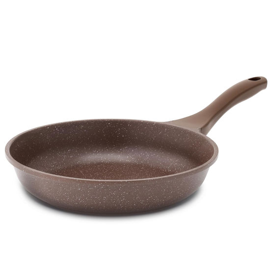 Picture of SENSARTE Nonstick Frying Pan Skillet, Omelette Pan, Healthy Stone Cookware Chef's Pan, PFOA Free, Toffee Brown (12.5 Inch)