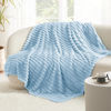 Picture of Bedsure Blue Fleece Blanket for Couch - GentleSoft Cozy Soft Blankets for Women, Cute Small Throws for Girls, Light Blue, 50x70 Inches