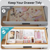 Picture of Vtopmart 25 PCS Plastic Drawer Organizers Set, 4-Size Versatile Bathroom and Vanity Drawer Organizer Trays, Storage Bins for Makeup, Bedroom, Kitchen Gadgets Utensils and Office