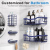 Picture of Shower Caddy 5 Pack,Adhesive Shower Organizer for Bathroom Storage&Home Decor&Kitchen,No Drilling,Large Capacity,Rustproof Stainless Steel Bathroom Organizer,Shower Shelves for Inside Shower-Larger
