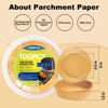 Picture of Air Fryer Paper Liners Disposable: 100pcs Oil Proof Parchment Sheets Round, Airfryer Paper Basket Bowl Liner for Baking Cooking Food