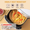 Picture of Air Fryer Paper Liners Disposable: 100pcs Oil Proof Parchment Sheets Round, Airfryer Paper Basket Bowl Liner for Baking Cooking Food