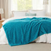 Picture of Bedsure Teal Fleece Blanket for Couch - Super Soft Cozy Queen Blankets for Women, Cute Small Throws for Girls, 90x90 Inches
