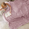 Picture of Bedsure Pink Fleece Blanket for Couch - GentleSoft Cozy Soft Blankets for Women, Cute Small Throws for Girls, 90x90 Inches