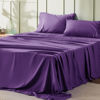 Picture of Bedsure California King Sheet Sets - Soft Sheets for California King Size Bed, 4 Pieces Hotel Luxury Purple Sheets Cal King, Easy Care Polyester Microfiber Cooling Bed Sheet Set