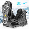 Picture of Crampons Ice Cleats Traction Snow Grips for Boots Shoes Women Men Anti Slip 19 Stainless Steel Spikes Safe Protect for Hiking Fishing Walking Climbing Mountaineering