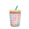 Picture of Sok It Java Sok Iced Coffee & Cold Soda Insulated Neoprene Cup Sleeve (Gingham Flowers, Small: 16-20oz)