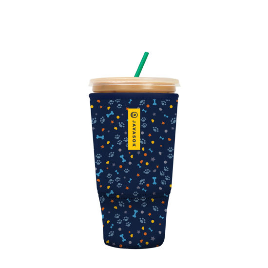 Picture of Sok It Java Sok Iced Coffee & Cold Soda Insulated Neoprene Cup Sleeve (Paws and Bones, XXLarge: 44-48oz)