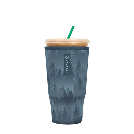 Picture of Sok It Java Sok Iced Coffee & Cold Soda Insulated Neoprene Cup Sleeve (Foggy Woods, XXLarge: 44-48oz)