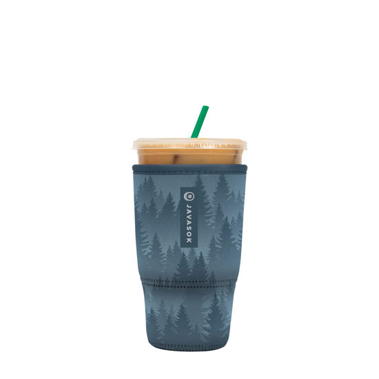 Picture of Sok It Java Sok Iced Coffee & Cold Soda Insulated Neoprene Cup Sleeve (Foggy Woods, Large: 30-32oz)