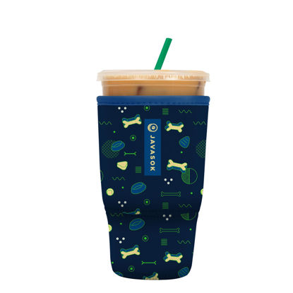 Picture of Sok It Java Sok Iced Coffee & Cold Soda Insulated Neoprene Cup Sleeve (Bone Appetit, Large: 30-32oz)