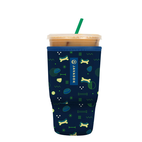 Picture of Sok It Java Sok Iced Coffee & Cold Soda Insulated Neoprene Cup Sleeve (Bone Appetit, Large: 30-32oz)
