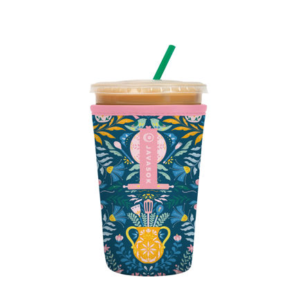 Picture of Sok It Java Sok Iced Coffee & Cold Soda Insulated Neoprene Cup Sleeve (Wild-Flour, Medium: 22-28oz)